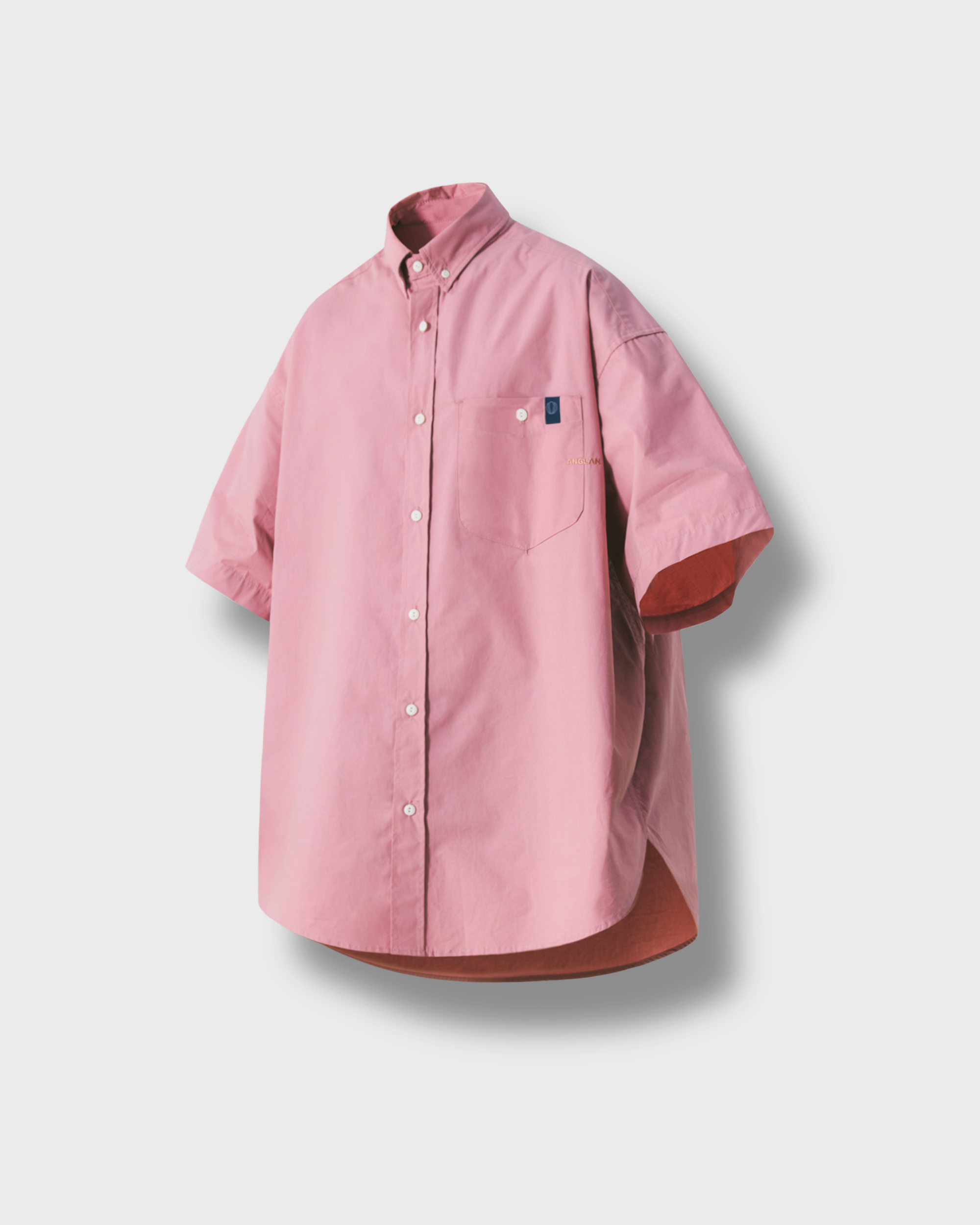 [AG] Elementary Pocket Big Half Shirt - Indi Pink