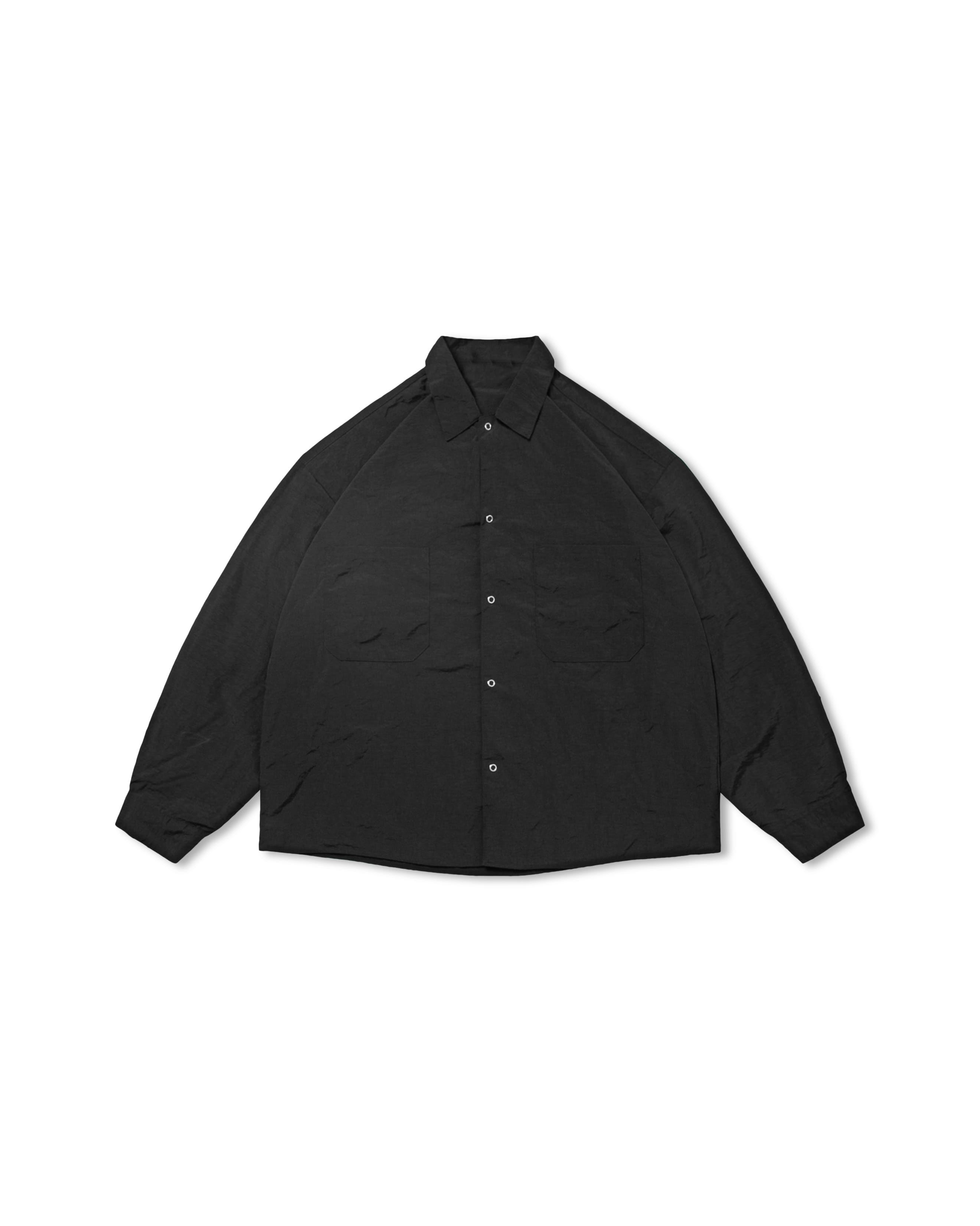 Airy Nylon Two Pocket Shirt - Black