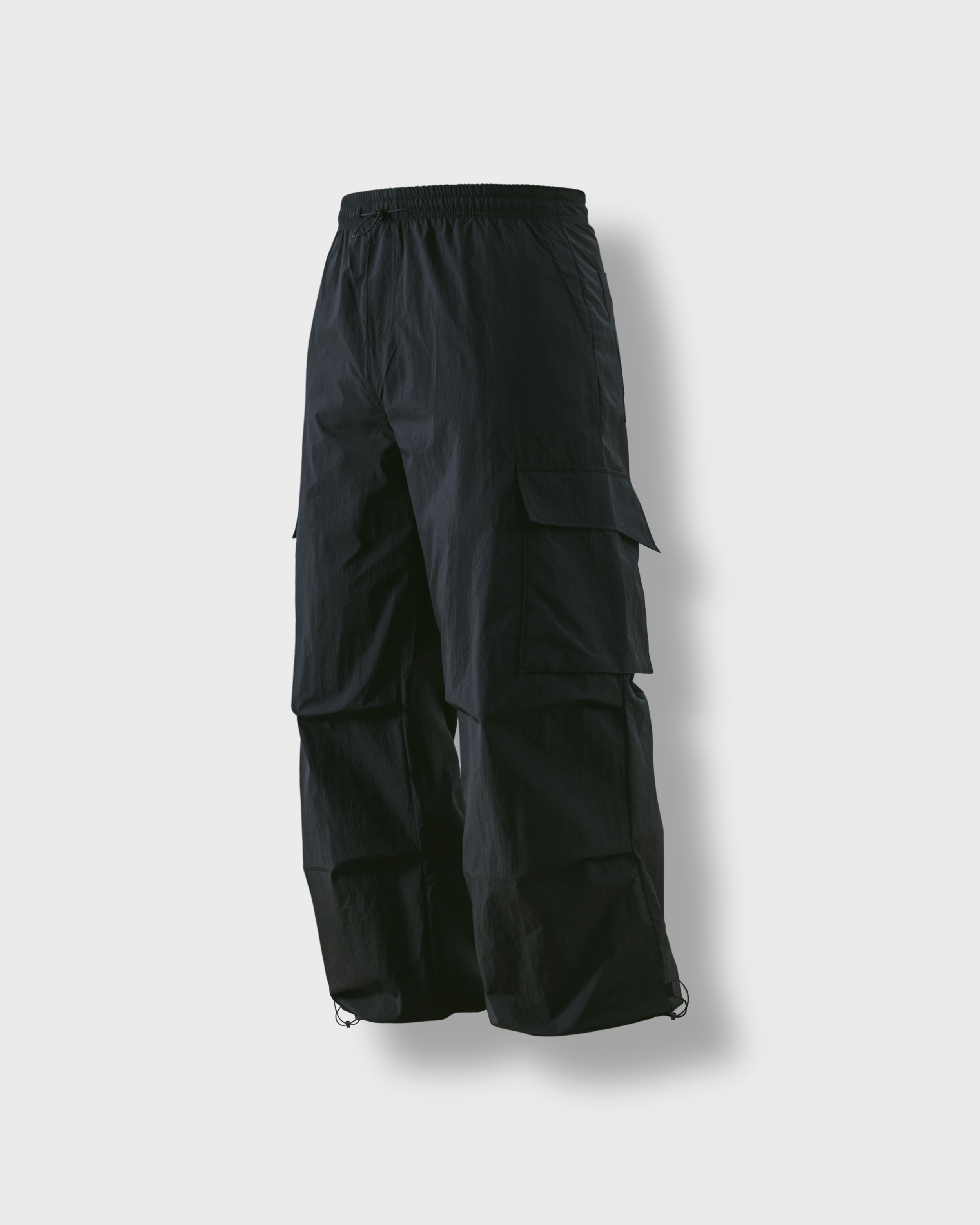 [AG] Rib Nylon Mountain Cargo Pants - Black