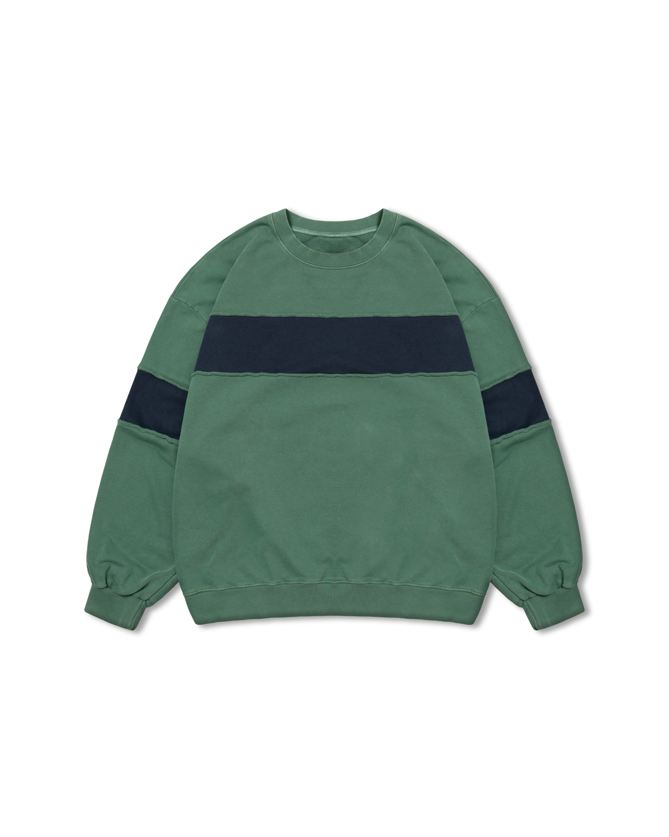 Cut-off Pigment Sweat Shirt - Green