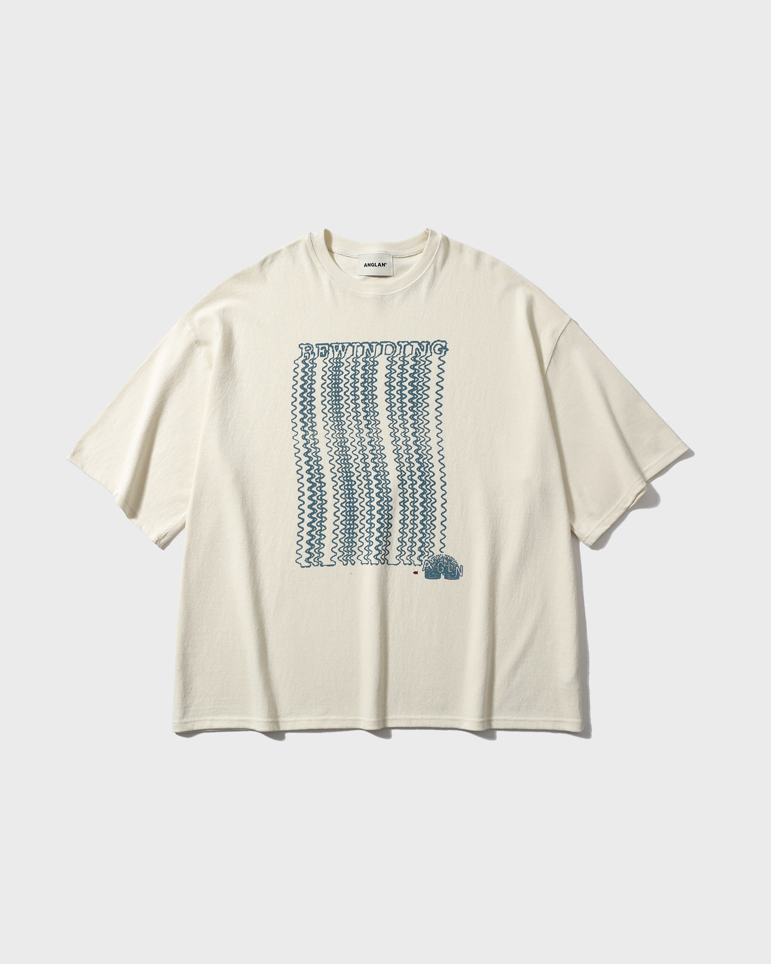 AG] Slinky Graphic Half Tee - Ivory - ANGLAN