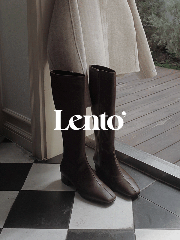 [당일발송] #LENTO. Classic daily long boots  - 2 color