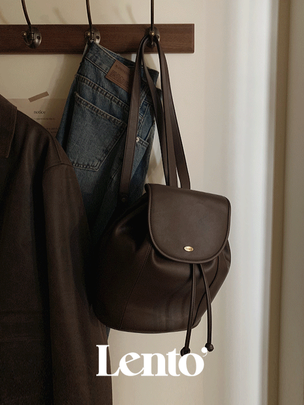[데일리백팩/무료배송] #LENTO. Vine daily backpack - 2 color #비건레더백팩