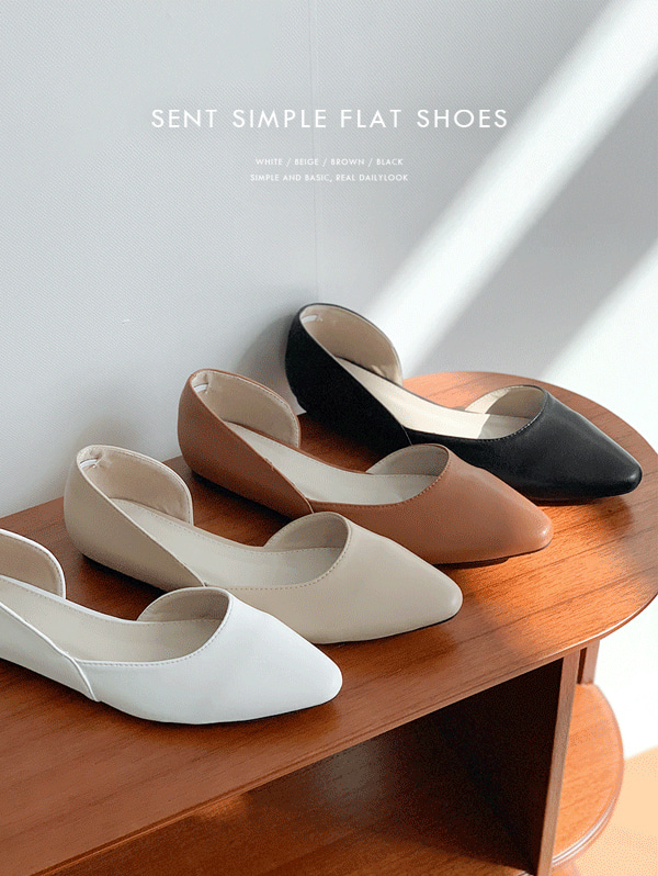 센트 simple flat shoes - 4 color