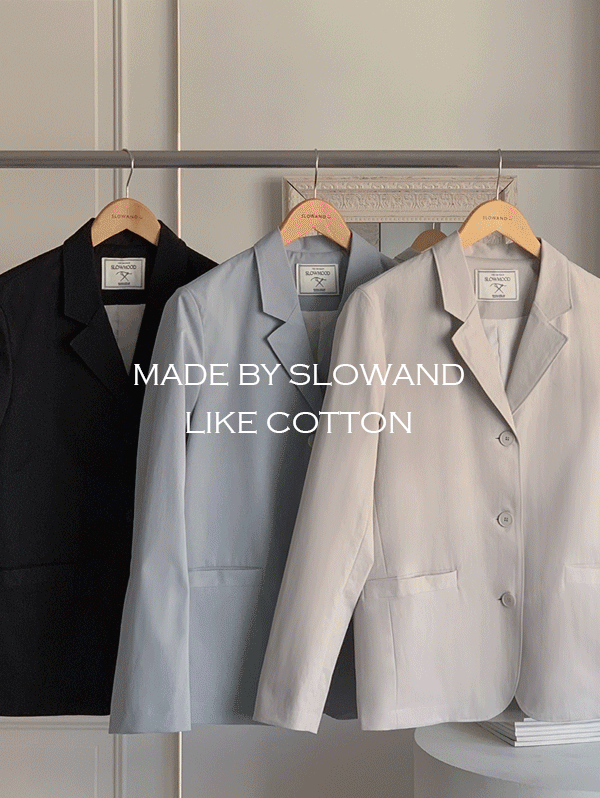 #SLOWMADE. 라이크 코튼 싱글자켓 - 3 color