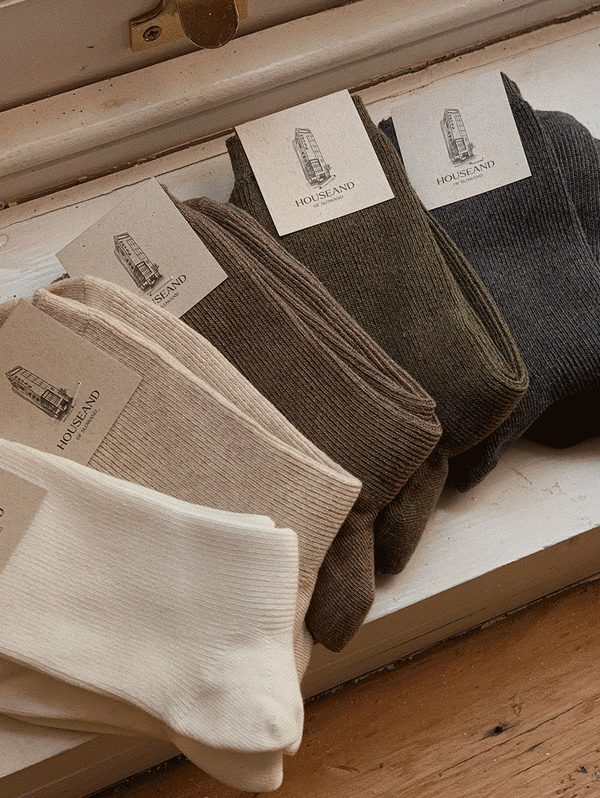 [8주년세일⏰/오늘출발🚚] #SLOWMADE. 하우스 쫀쫀데일리 socks - 6 color