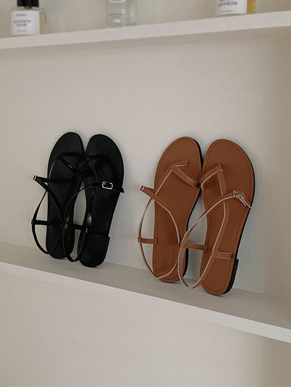 Slim strap sandals - 3 color
