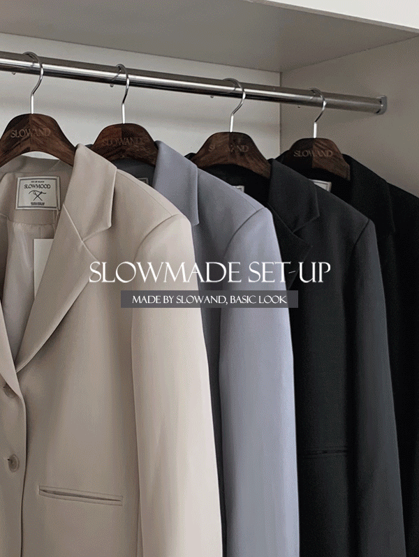 [3천장돌파/기획특가] #SLOWMADE. 스프링 매트플레인 싱글자켓 - 4 color