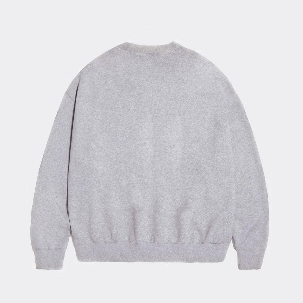 Ocean Metaverse Embroidery Typo Sweatshirt (Gray)