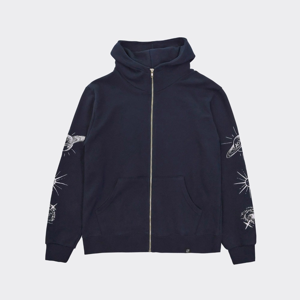 Space hoodie zip-up(Navy)