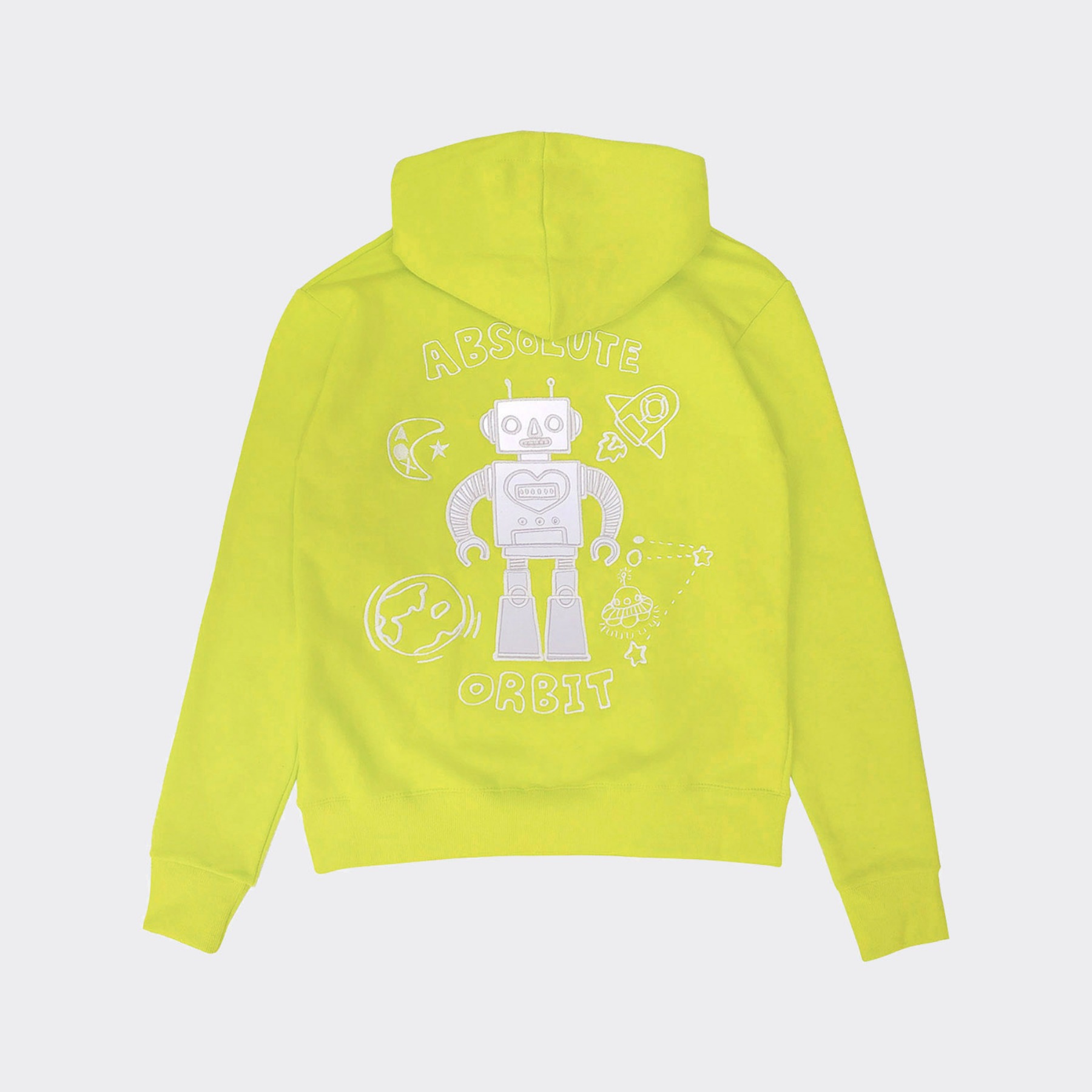 Robot hoodie zip-up(Lime)