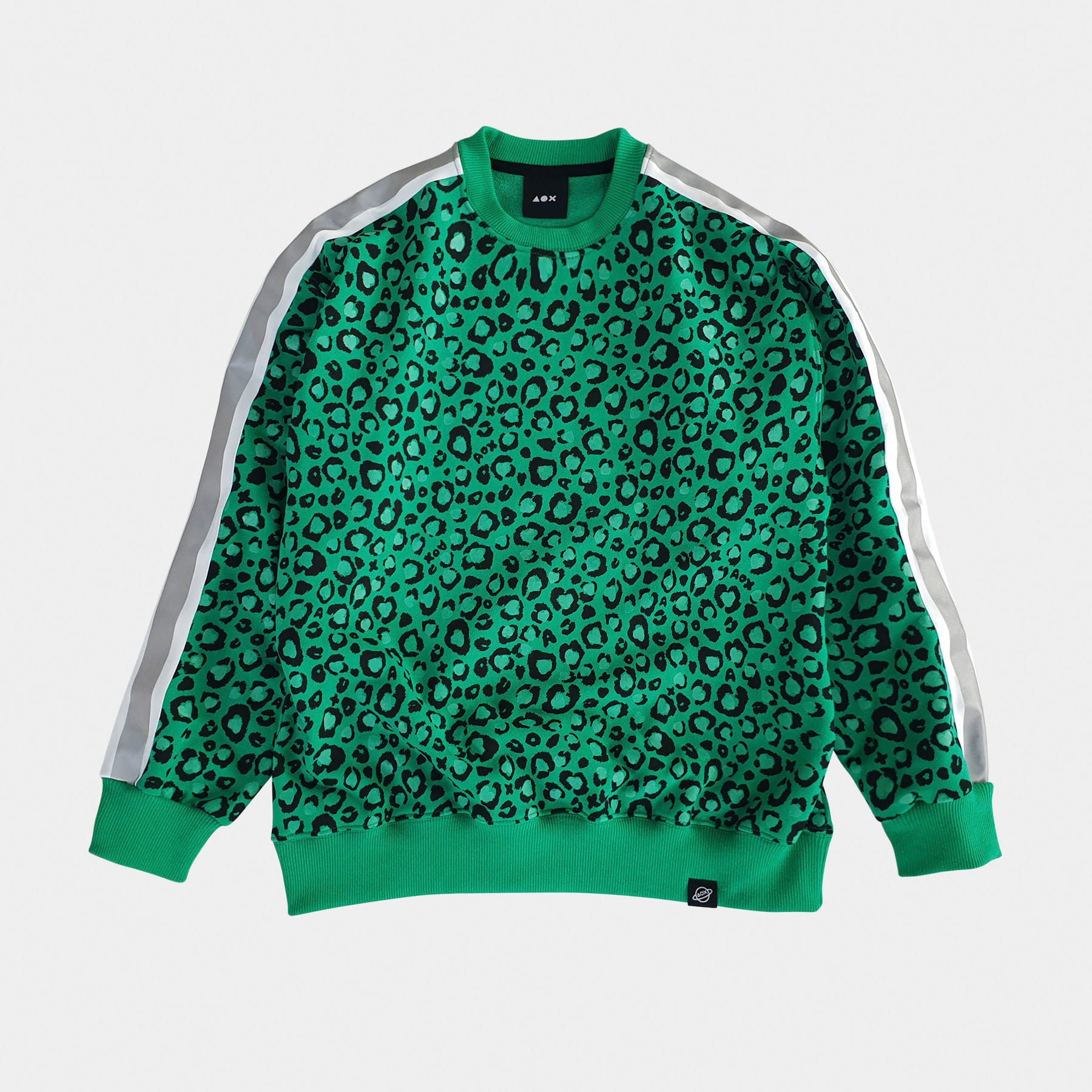 Leopard Sweatshirt (Green) *reflective tape