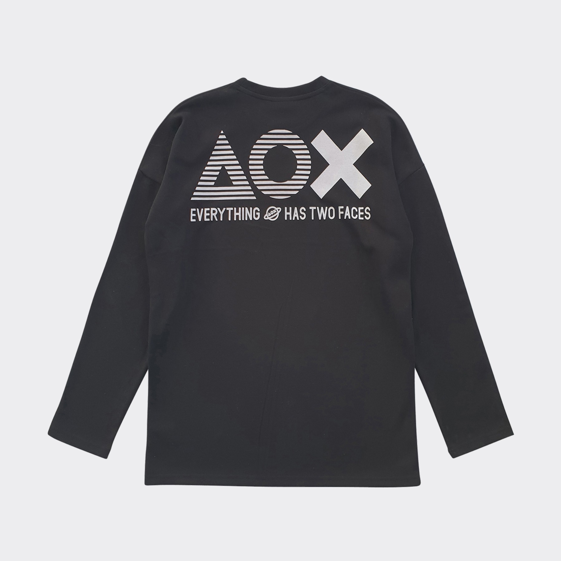 AOX big logo LS tshirt(Black)