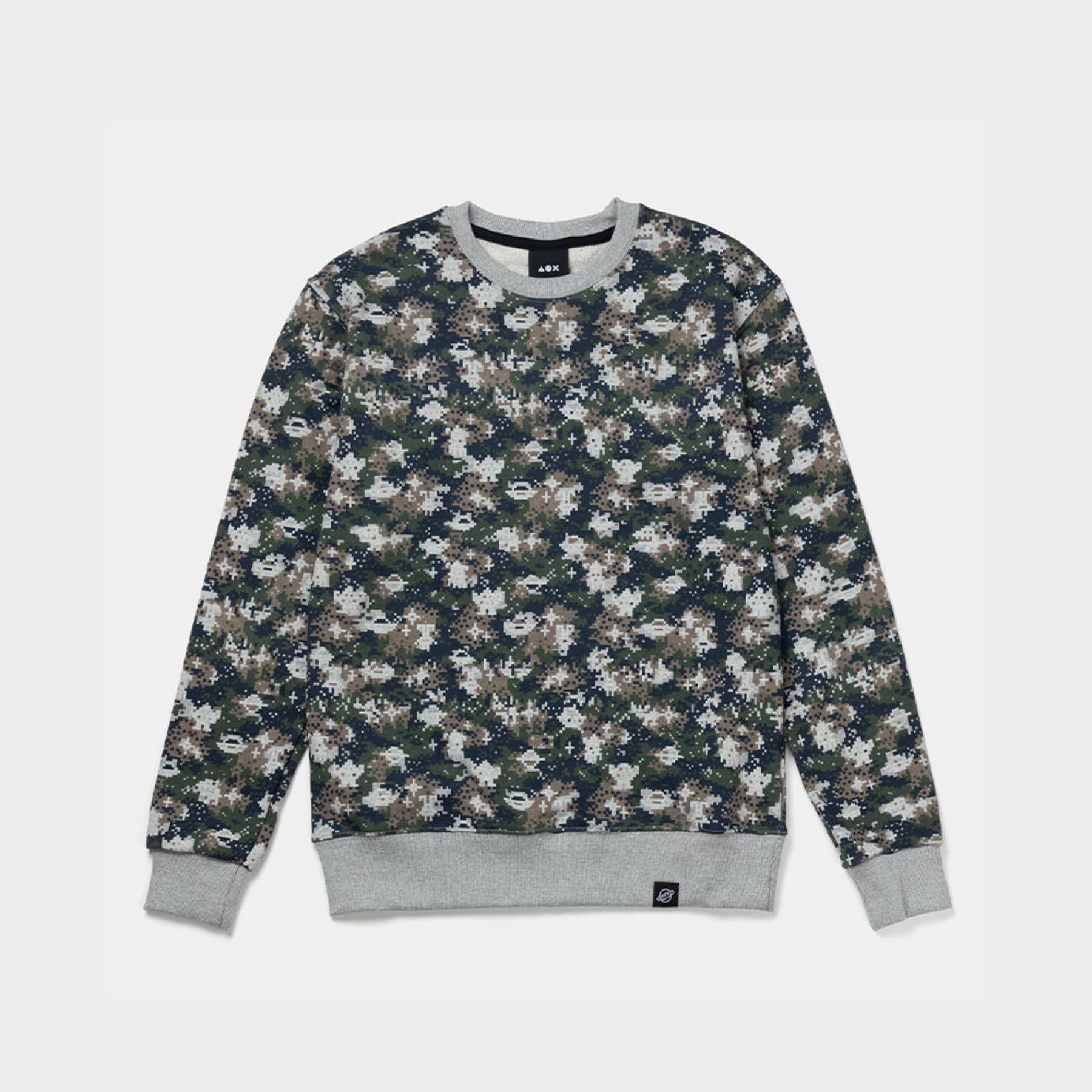 pixel camo sweatshirt (Grey)