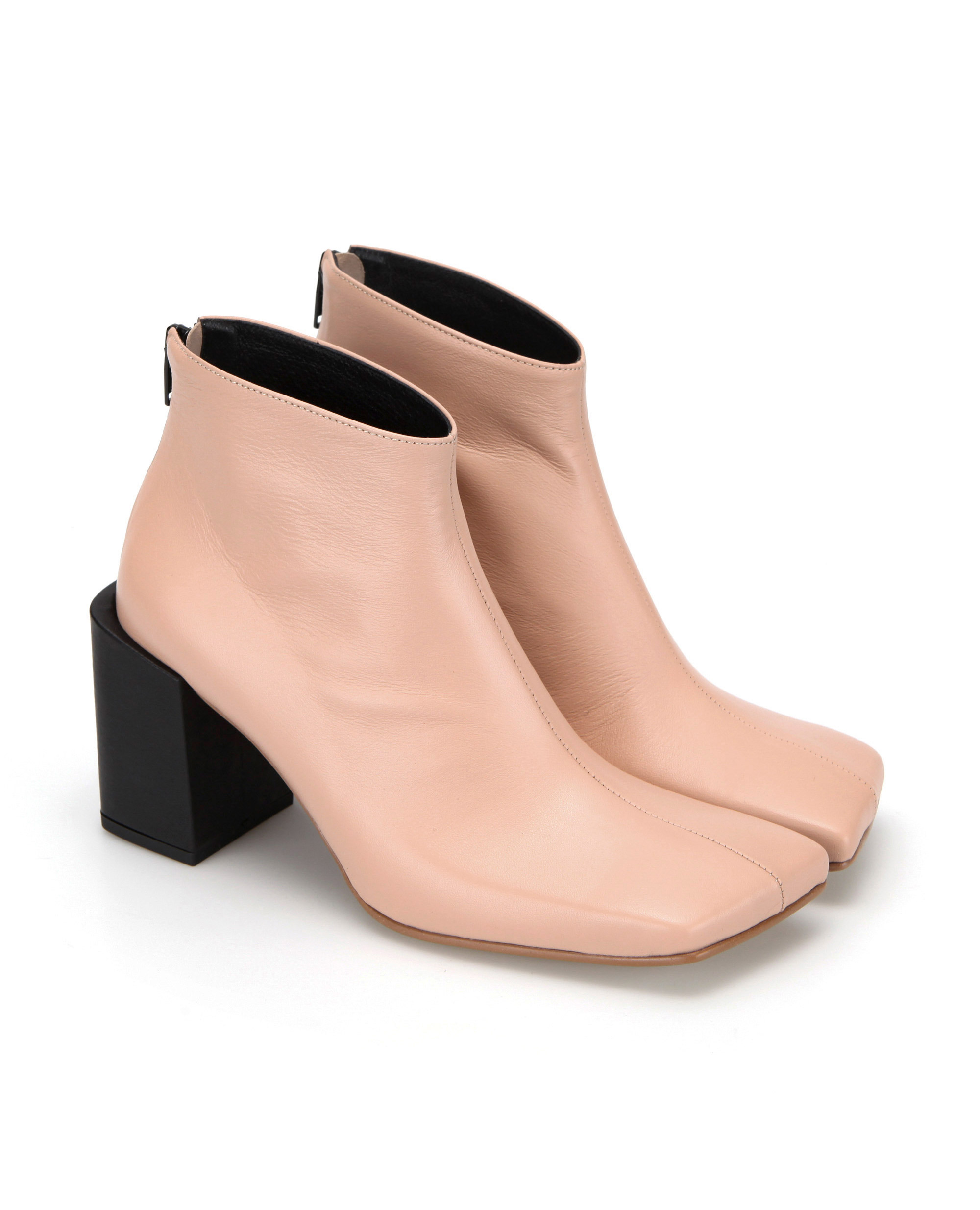 Squared Toe Ankle Boots | rosy brown