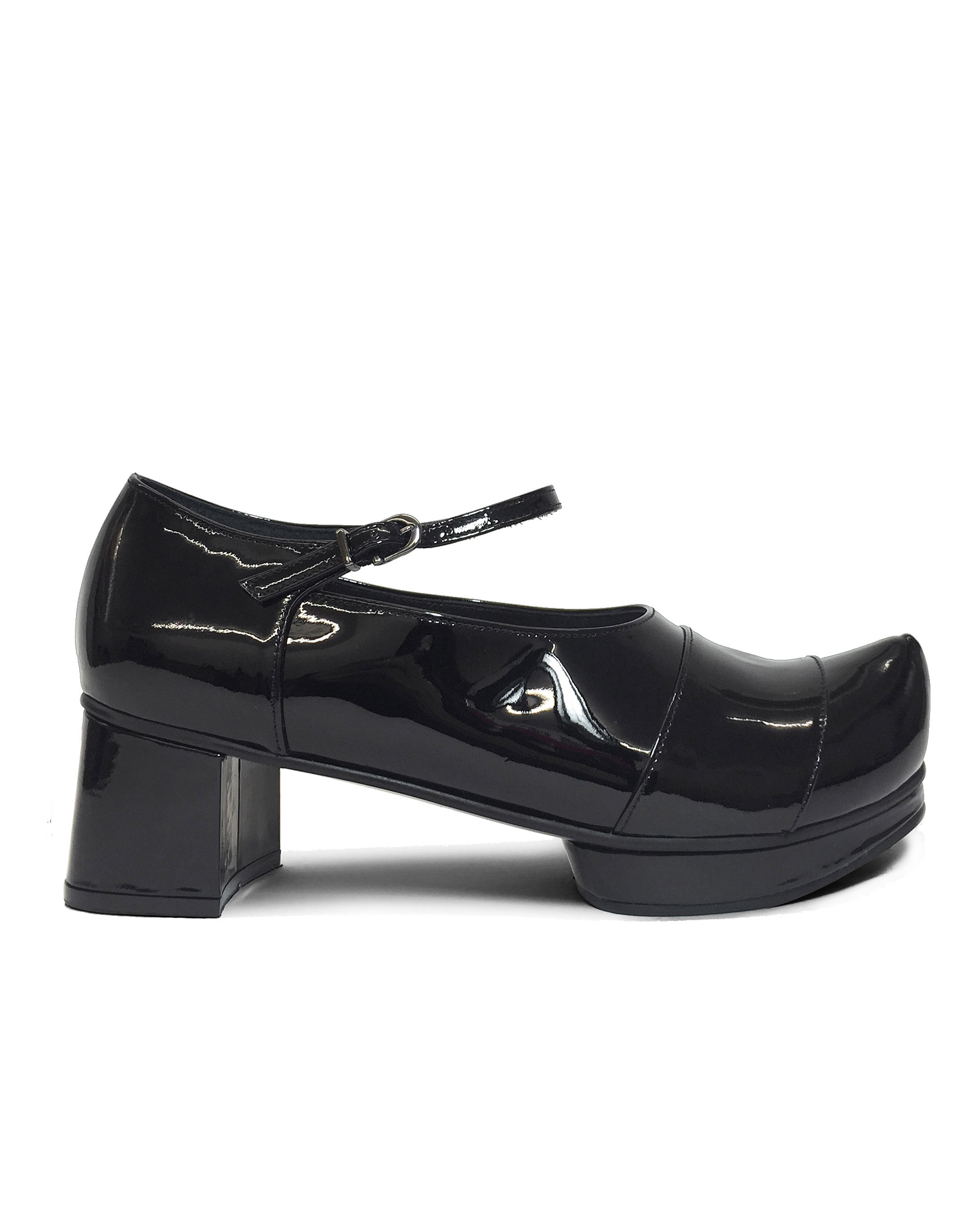 Pointed Toe Maryjane Platform Heels | glossy black
