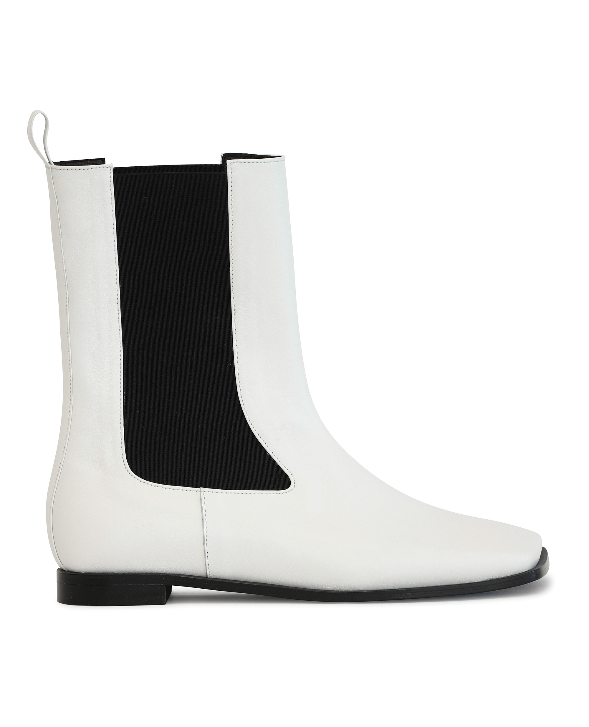 Squared Toe Chelsea Flat Boots | Off White