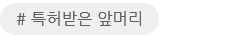 특허받은 앞머리