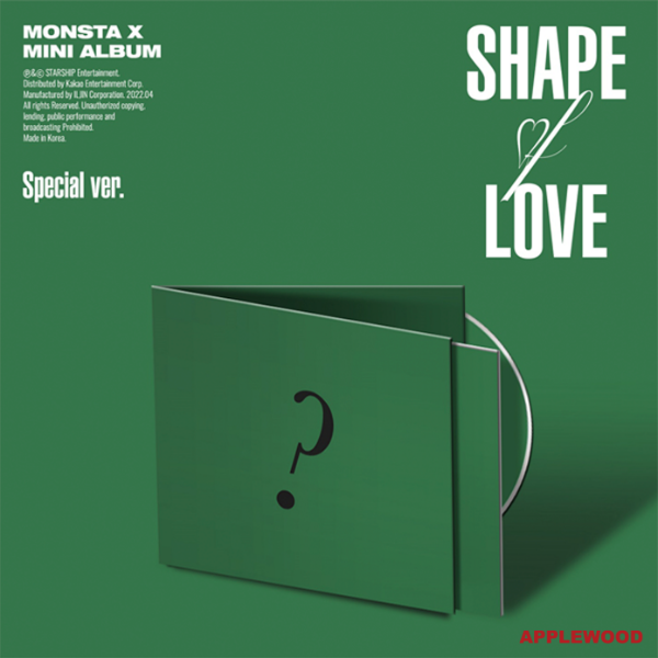 MONSTA X - Mini Album Vol.11 [SHAPE of LOVE] (Special ver.) - APPLEWOOD SHOP