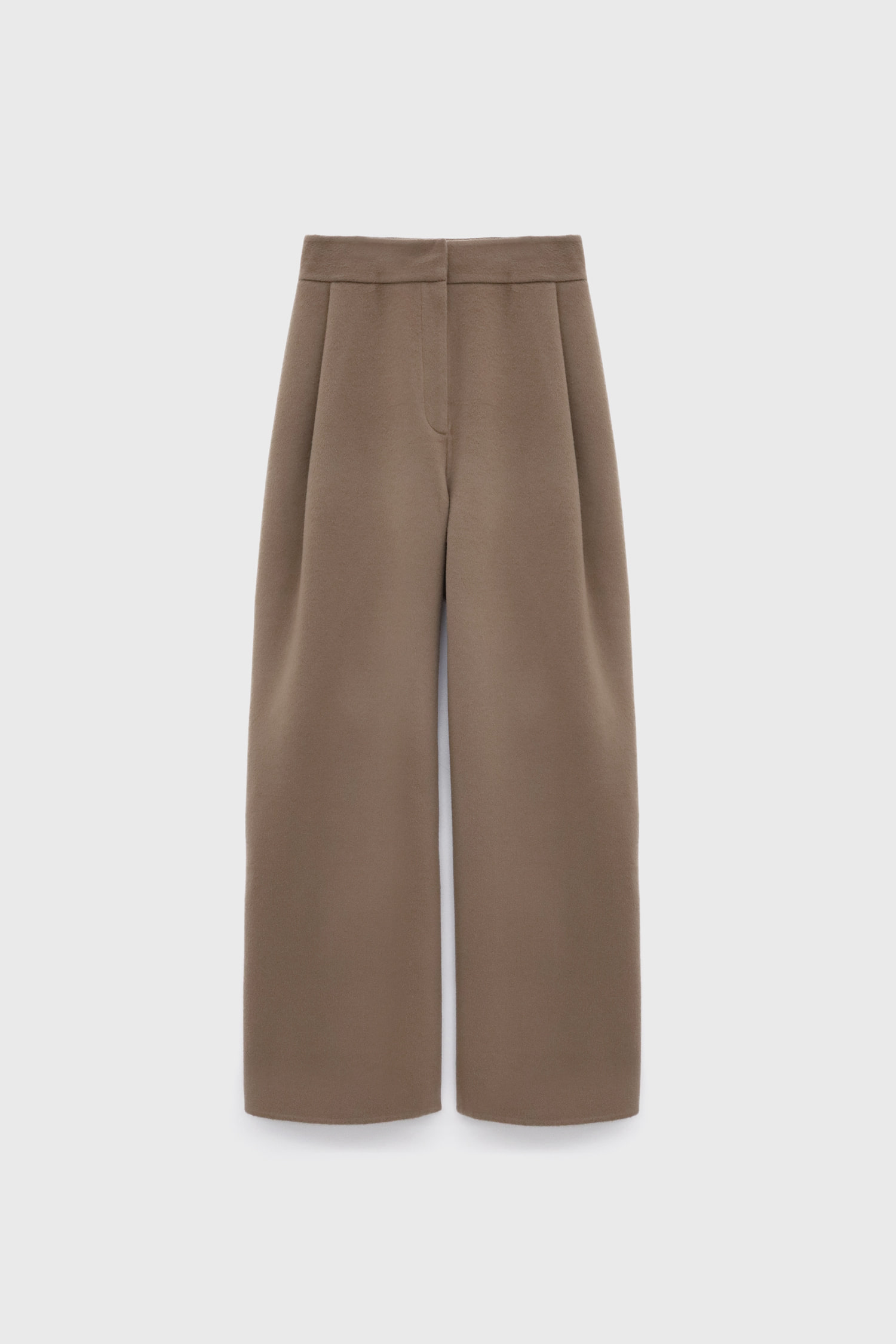 Wide Front Tucks Trousers