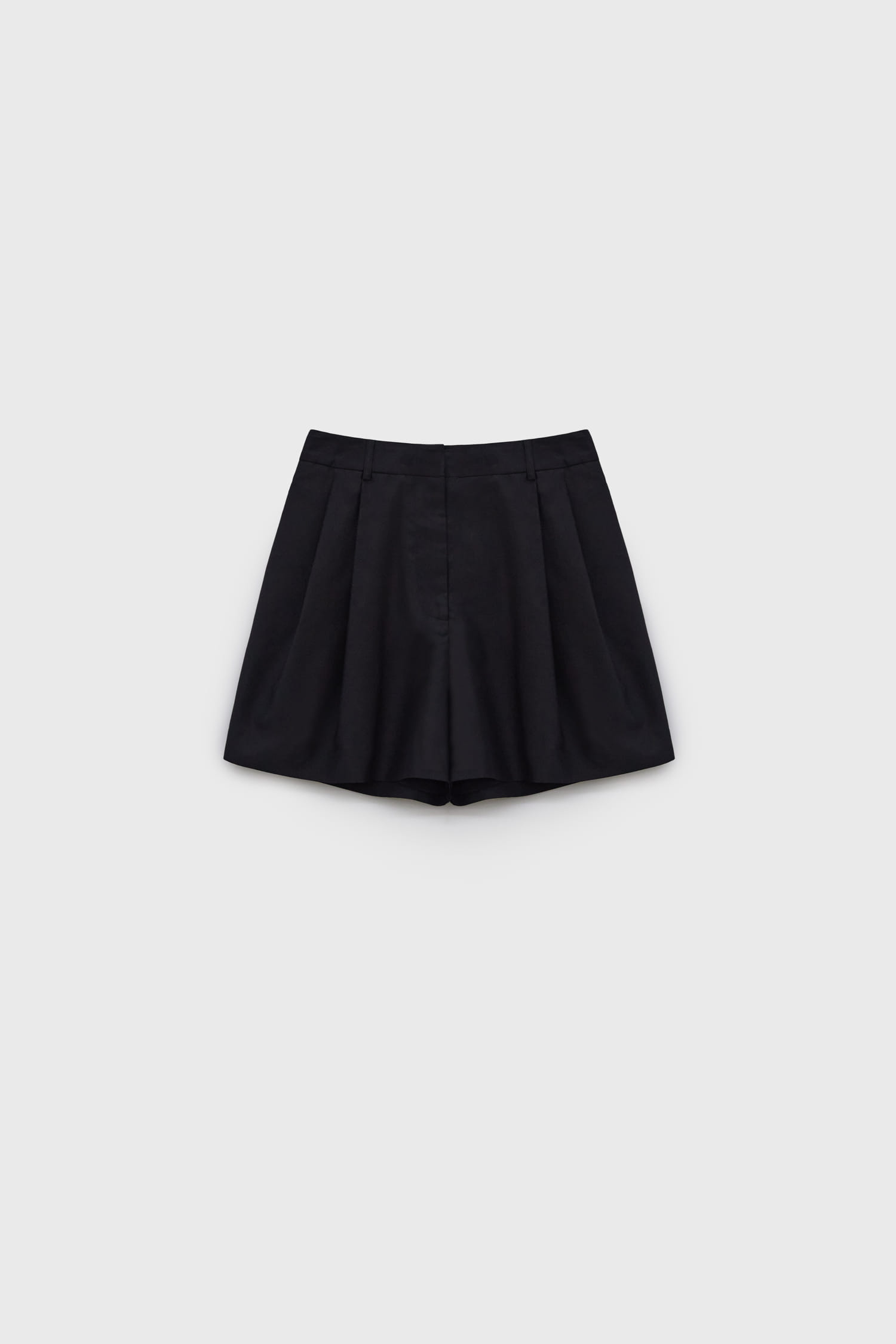 Two-Tuck Silk Shorts
