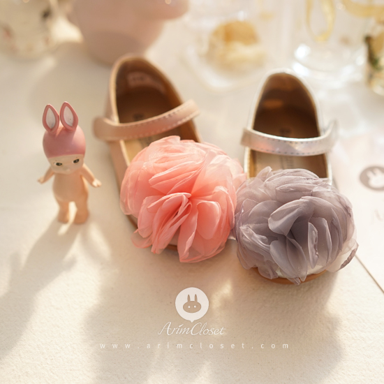 [Sale] 작은발 위에 꽃송이 둘이 - 플라워 코사지 유아 슈즈