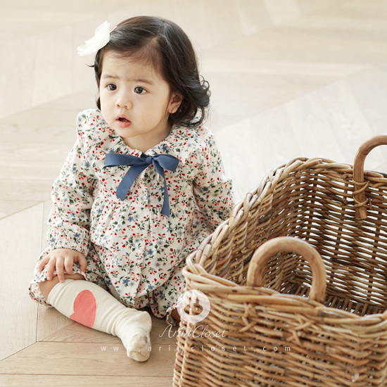 [9차제작] 베베의 여행같은 예쁜하루 :) - flower cotton baby body suit