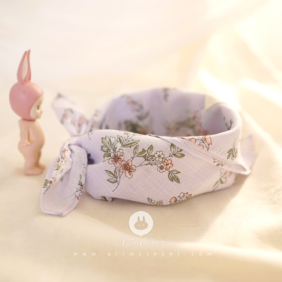 꿈처럼 예쁘던 쪼꼬미의 하루 -  lovely violet baby cotton flower petite scarf