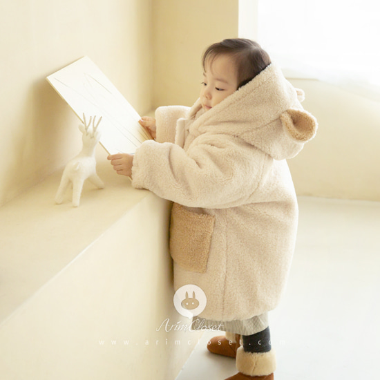 [5차제작] 겨울에도 따스한 몽실몽실 아기 곰돌이 - 4oz bear fleece fur baby coat