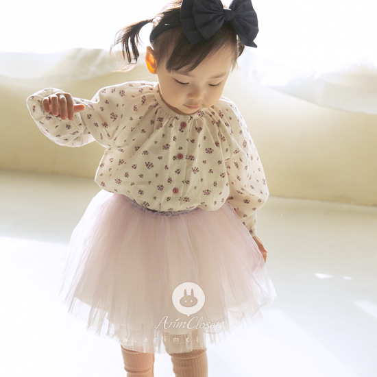 [2차제작] 라벤더 향기나는 귀욤진 쪼꼬미 -violet flower baby cotton cardigan or blouse