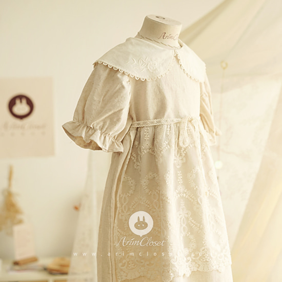[7차제작] 꽃들을 사랑하는 감성적인 너의 여름 :) - romantic pure apron linen cotton baby dress