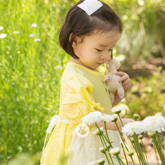 [2차제작] 오늘은 상큼한 레몬에이드가 생각나 :) - romantic lemonade color apron cotton baby dress