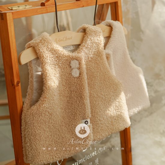 [2차제작] 몽실몽실 쪼꼬미가 더 귀염해지는날 - 2color 2oz fleece fur baby vest