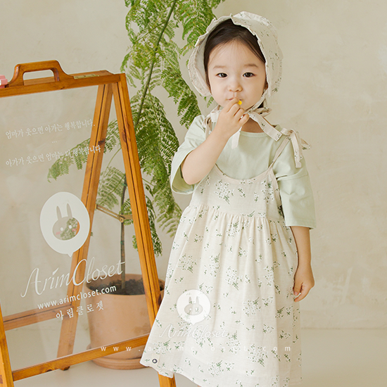 [5차제작] 그녀와 작은 발걸음 맞추기 :) -  baby organic style flower cotton long dress