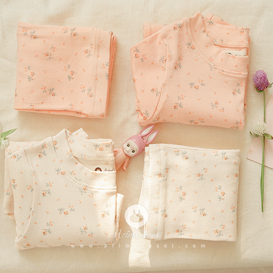 [2차제작] 아른아른 우리아가 향기, 실내복 set - baby small flower cotton 2color homewear set