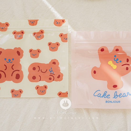 쪼꼬미는 소지품도 귀여운 곳에 담아요 - bear cute vinyl pouch (1ea)