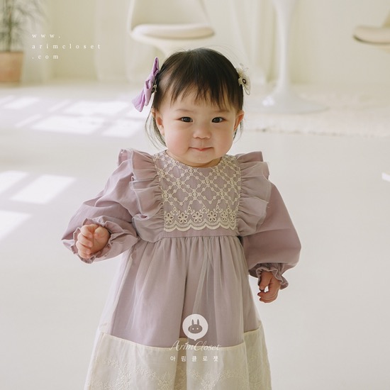 [2차제작] 라벤더 향기가 느껴질 것만 같은 오늘이라죠 :) - romantic violet lace point premium baby cotton dress