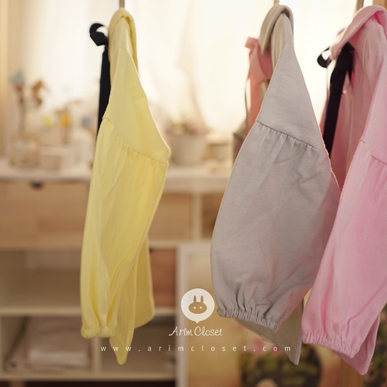 [Sale] 귀여울까, 예쁠까, 깜찍할까 - yellow, gray, pink ribbon baby balloons T