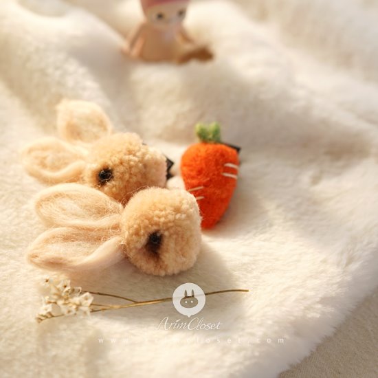 [7차제작] 퐁실 토끼가 젤루 좋아하는 당근 - rabbit &amp; carrot baby pin