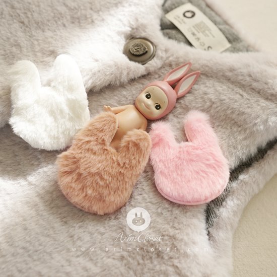 [5차제작]몽실몽실 토끼랑 귀욤귀욤 쪼꼬미랑 - rabbit 3color fake fur baby pin