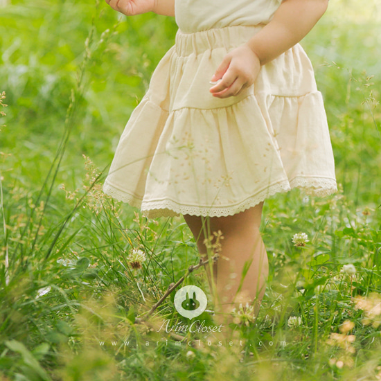[3차제작] 쪼꼬미 기분은 매일매일 행복해! - natural beige lace baby bloomer skirt