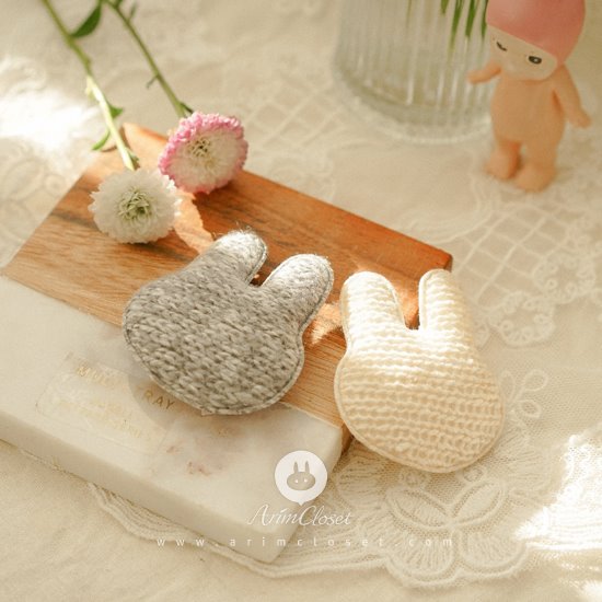 [27차제작]포근나라 토끼 공주님 &gt;.&lt;  - baby rabbit knit pin