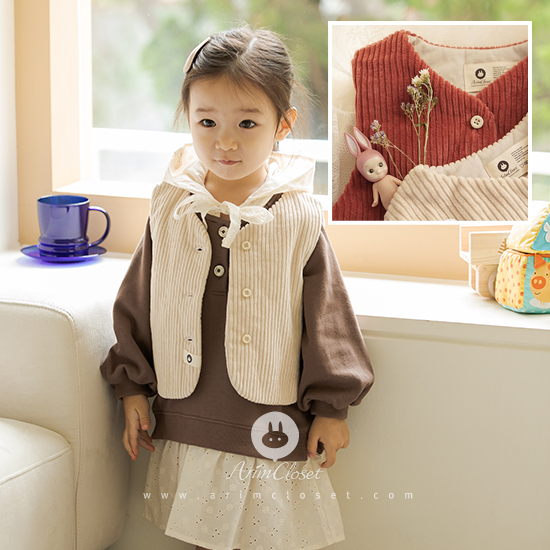 [4차제작] 오늘도 귀여운 쪼꼬미에게 따스한 뽀뽀 - 2color 2oz baby cotton inner vest