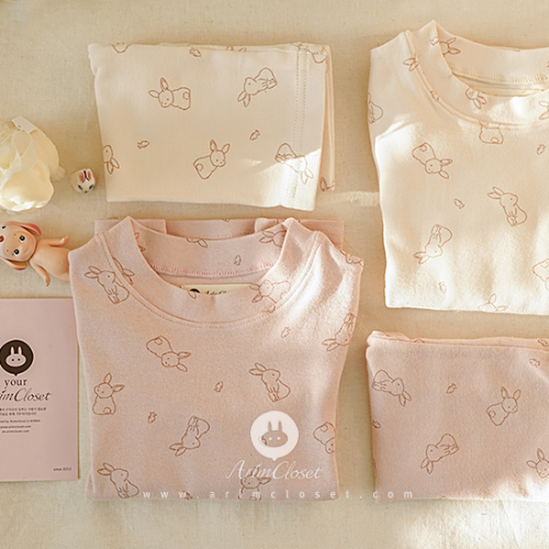 [2차체작] 쪼꼬미는 달라~귀욤 실내복, 귀여운 토끼 이야기 - baby bunny cotton 2color homewear set