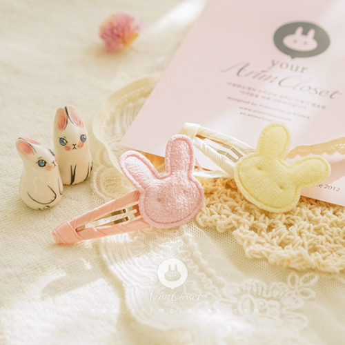 [7차제작]귀여운 토끼들아 까꿍 ? - yellow or pink bunny baby pin