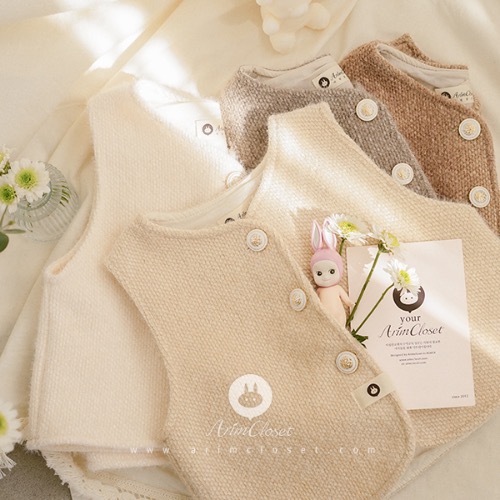 포근한 햇살이 쪼꼬미 품에 안겼죠 :) - 4color classic desgin soft baby vest