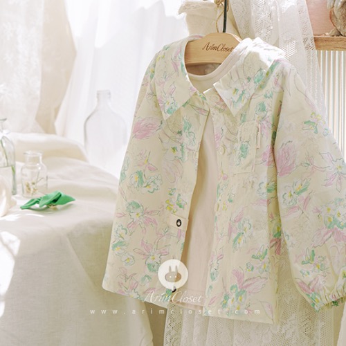 [new10%↓ 3.23 11am까지]  싱그러운 아침 햇살을 맞이해요 :) - so fresh flower baby cotton blouse
