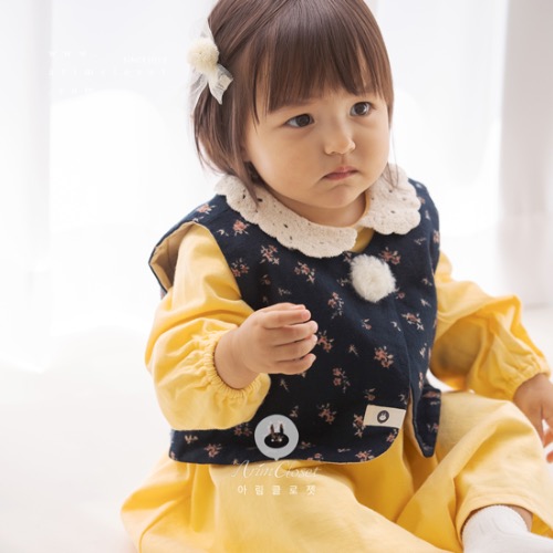 [2차제작] 쪼꼬미를 닮은 귀여운 꽃송이들 :) - Dark navy cotton flower baby waistcoat