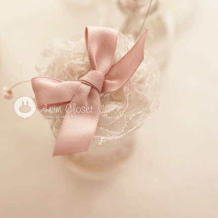 [2차제작] 달콤한 딸기크림 페스츄리 - baby pink ribbon lace pin