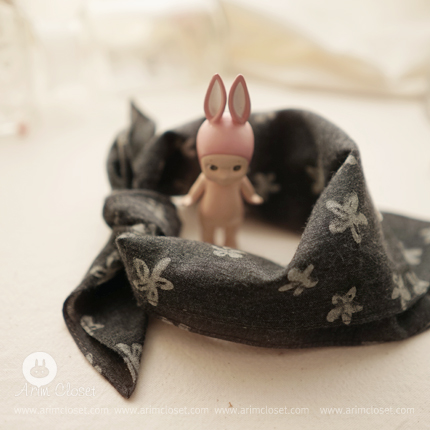 [4차제작] 후우~꽃잎 흩날리기 두번째 이야기 - gray flower petit scarf